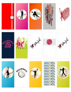 Free volleyball mini chocolate wrappers template